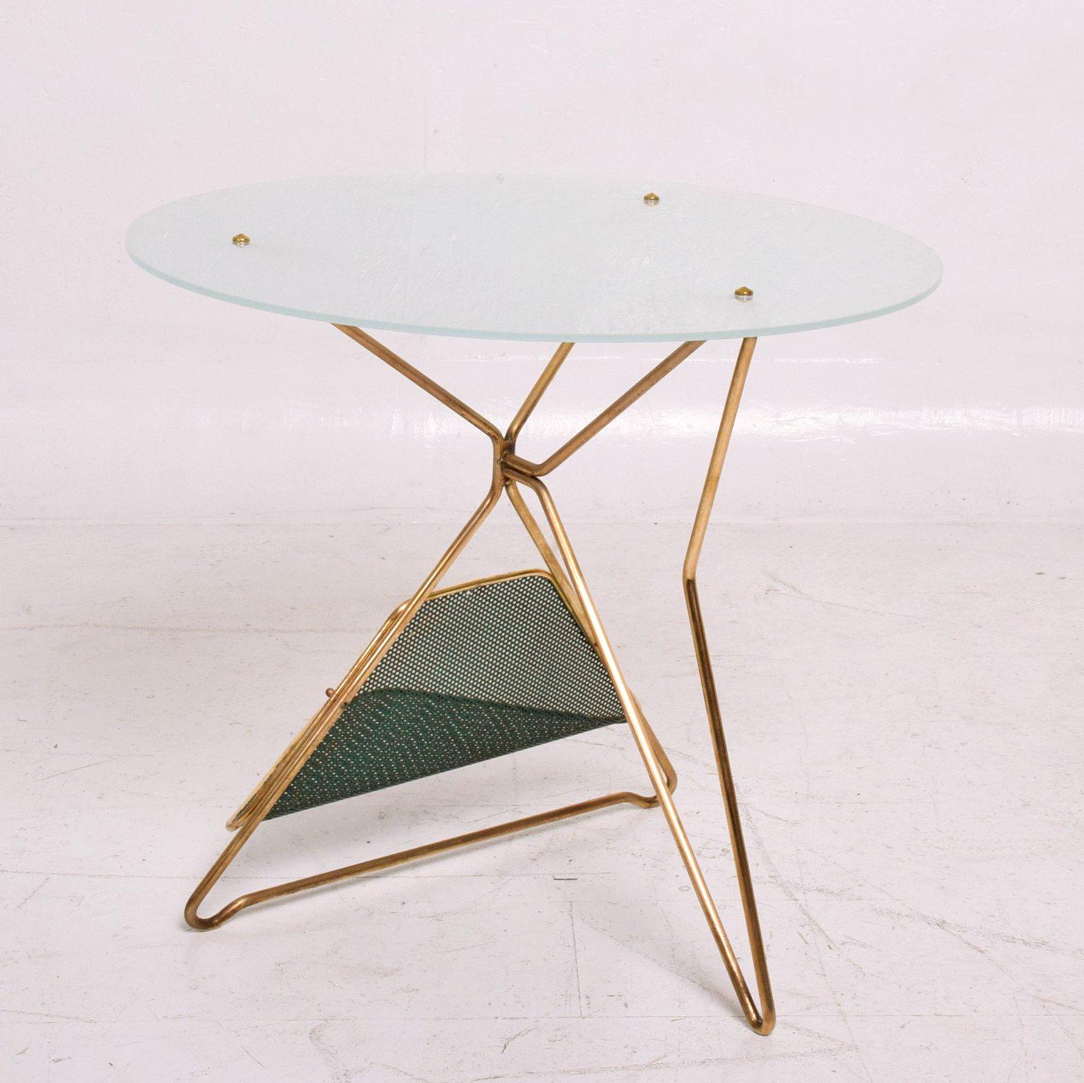 Mid-Century Modern Italian Table with Magazine Holder 3