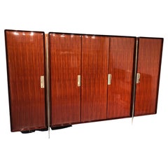 Mid-Century Modern Italian Teak Wardrobe designed Silvio Cavatorta, 1950s
