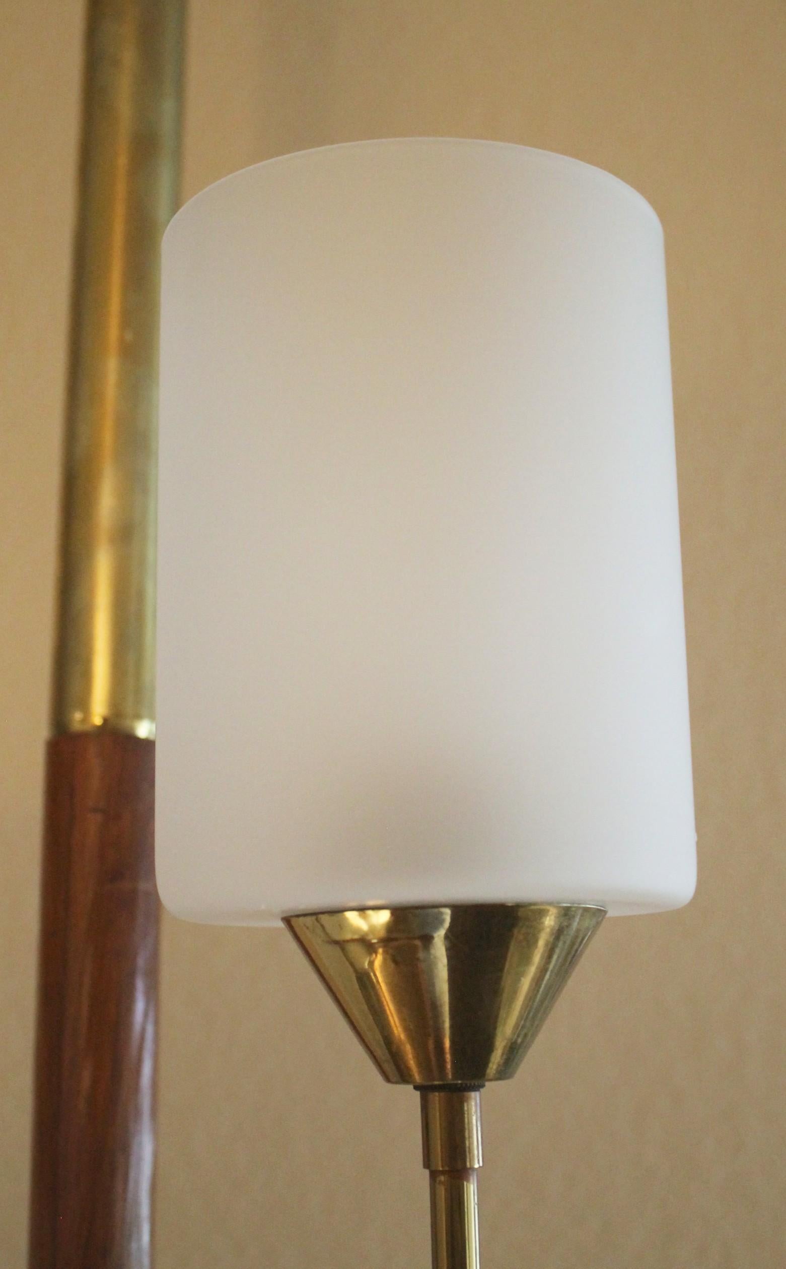 Lampe à tension italienne moderne du milieu du siècle dernier par Tempestini pour Laurel ! Teck années 50 en vente 3