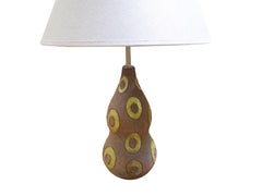 Mid-Century Modern Italian Textured Ceramic Lamp by Ugo Zaccagnini, 1950s