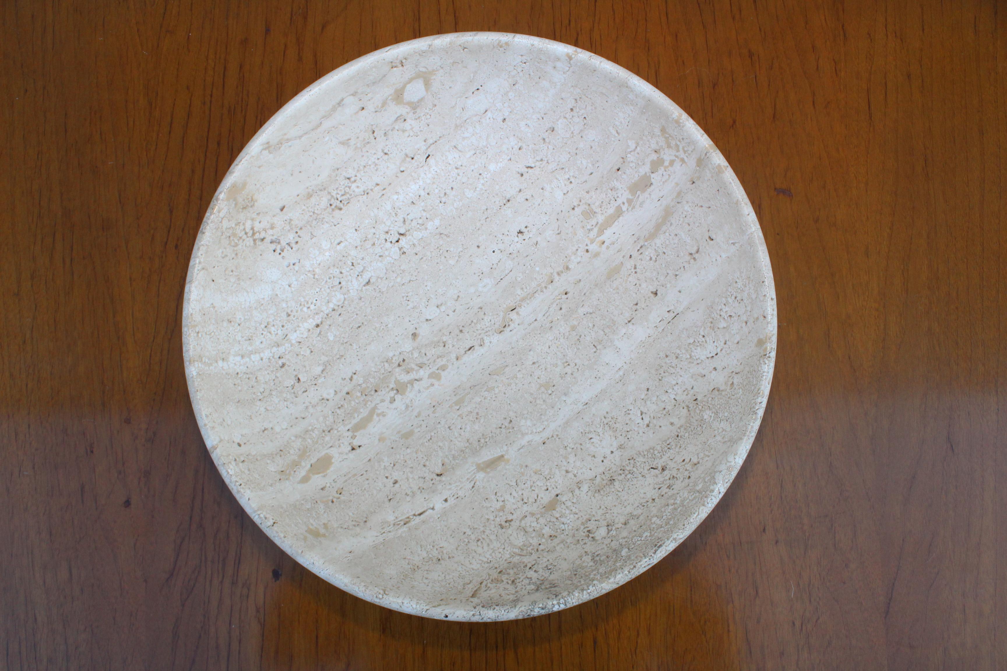 20th Century Mid-Century Modern Italian Travertine Bowl