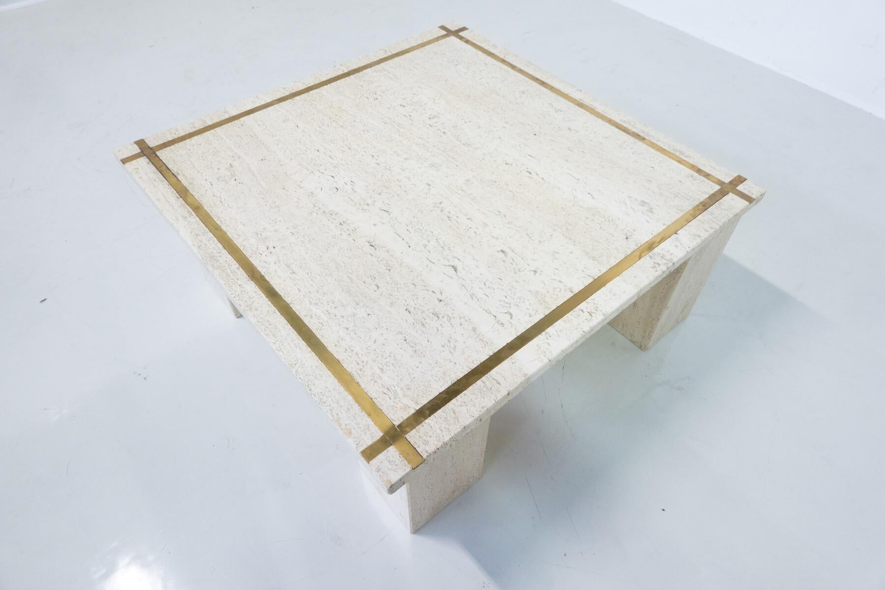 Mid-Century Modern Italian Travertine Coffee Table, 1970s For Sale 5