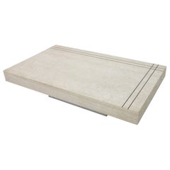 Mid-Century Modern Italian Travertine Coffee Table, 1970s