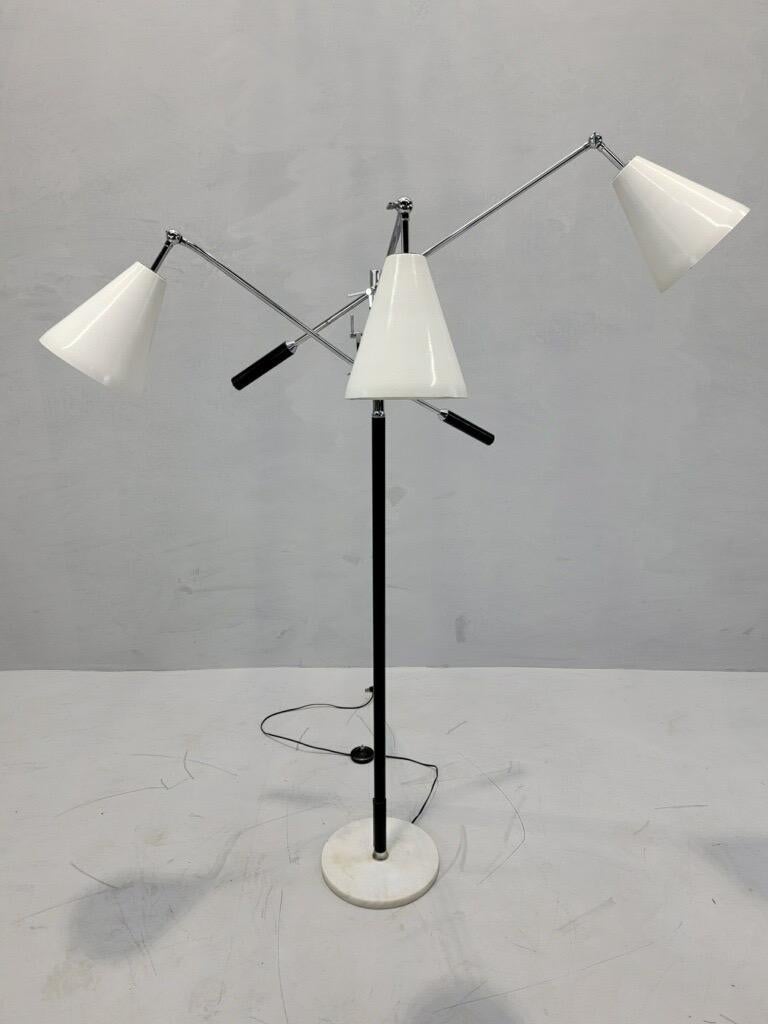 Late 20th Century Mid Century Modern Italian Triennale Floor Lamp Gino Sarfatti by Arteluce Style For Sale