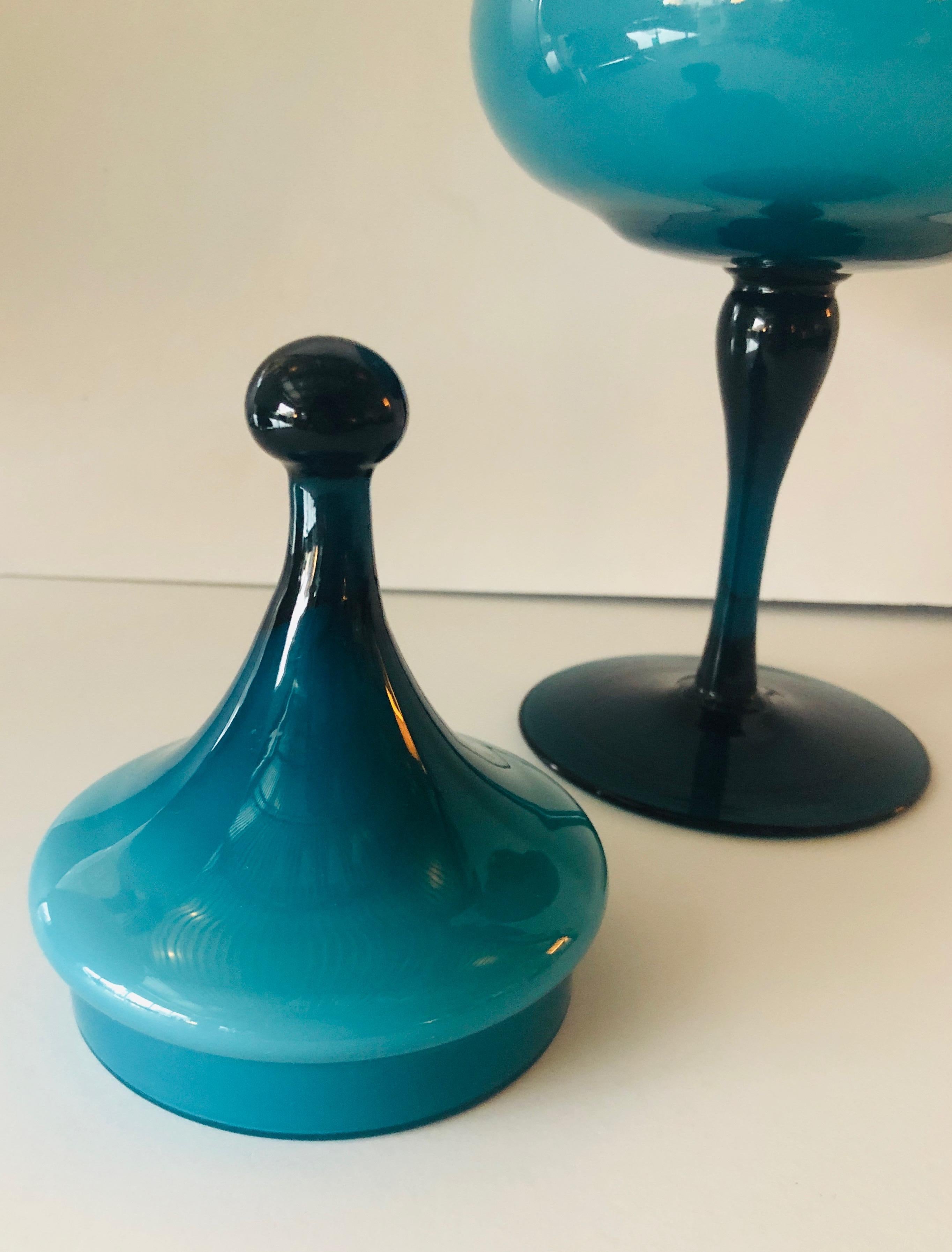 blown glass candy dish