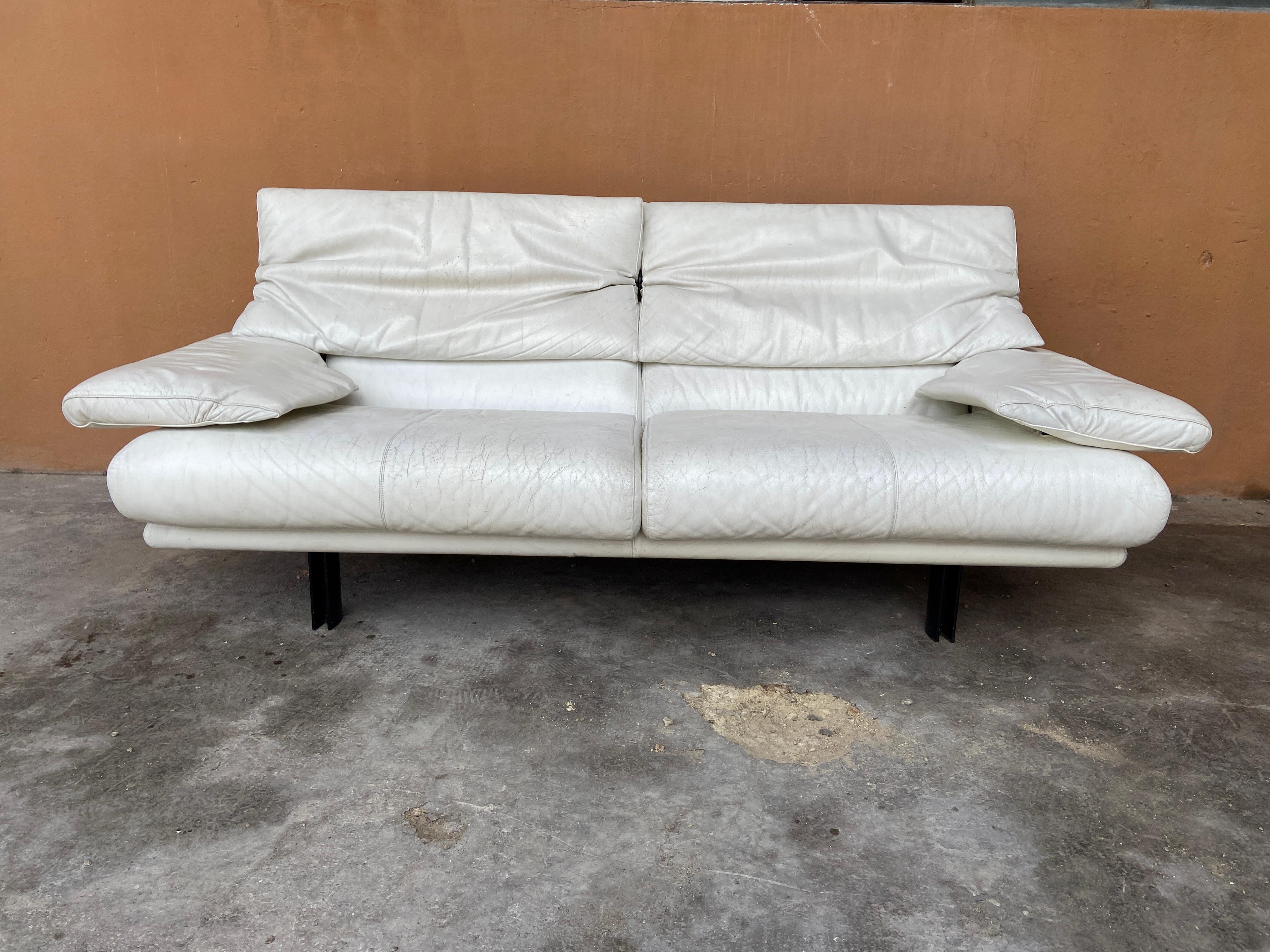 italian white leather sofa