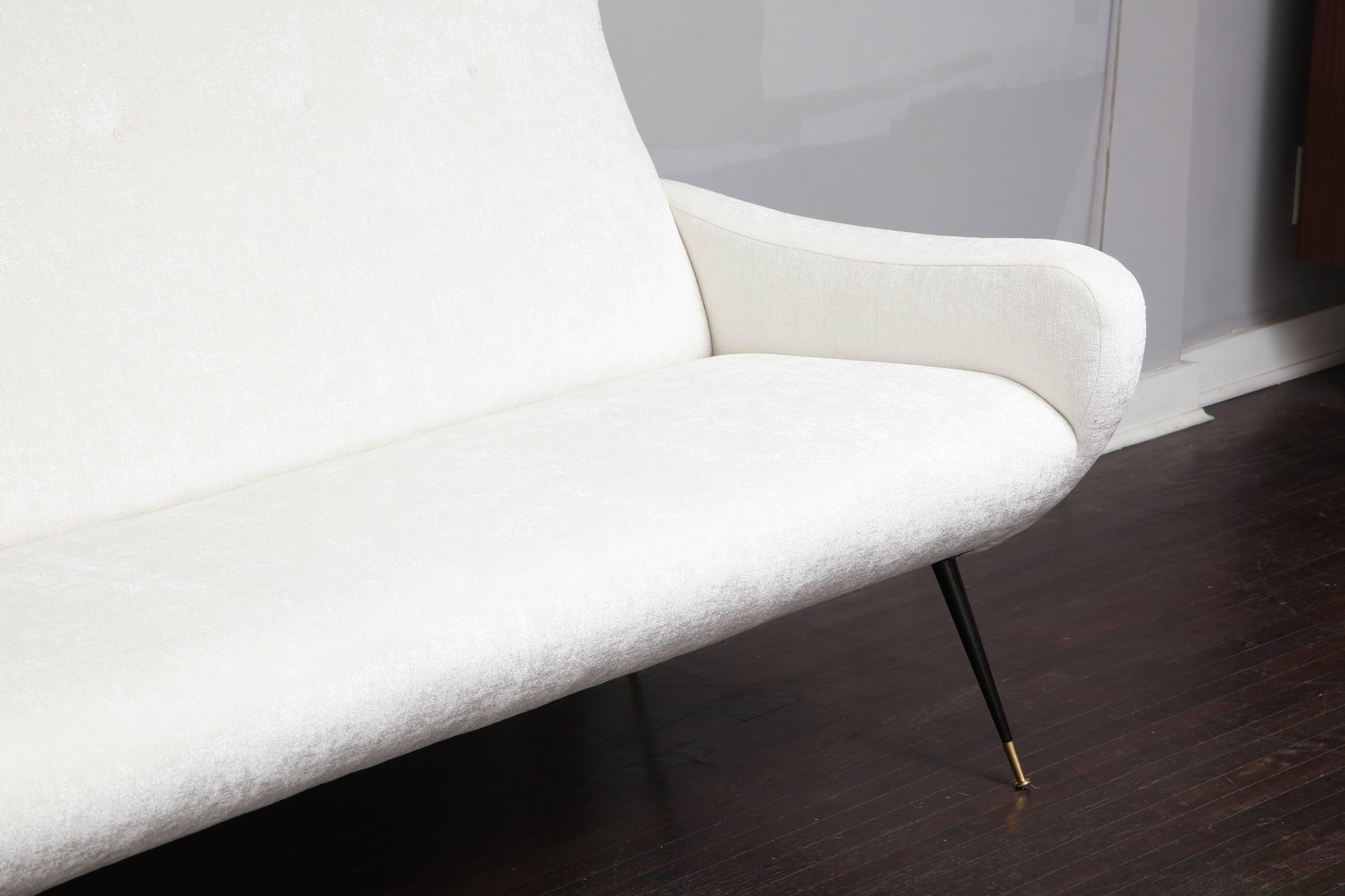 Mid-Century Modern Italian Upholstered Settee in Manner of Marco Zanuso 5