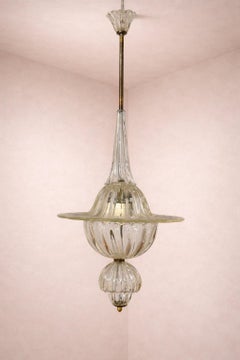 Mid Century Modern Italian Vintage Murano Pendant Light