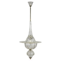 Mid Century Modern Italian Vintage Murano Pendant Light