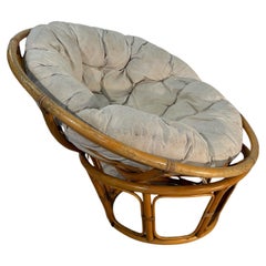 Fauteuil club en rotin vintage italien The Moderns 1950s