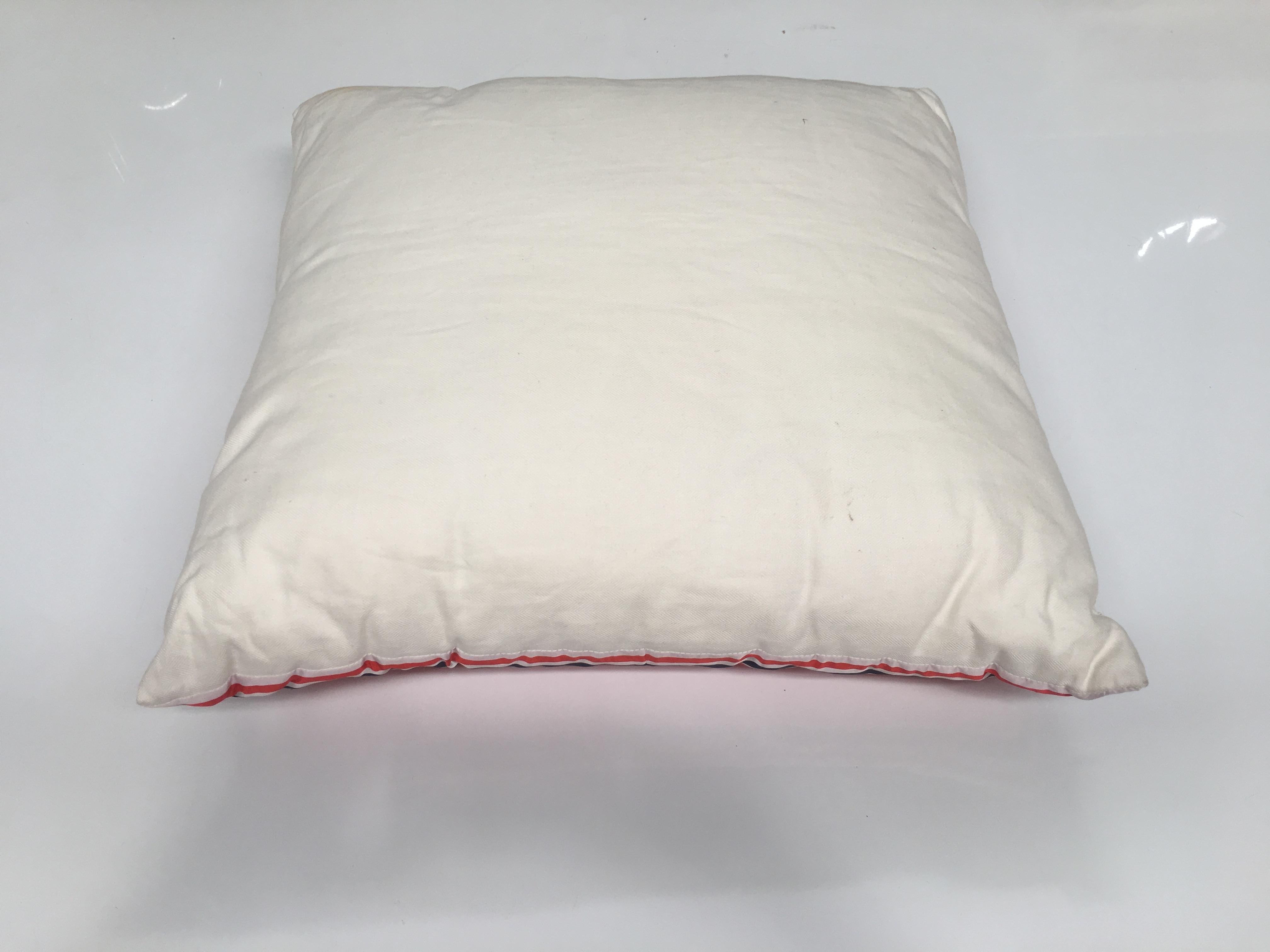 Mid-Century Modern Italian Vintage Silk Scarf Throw Pillow, 1970s For Sale 3