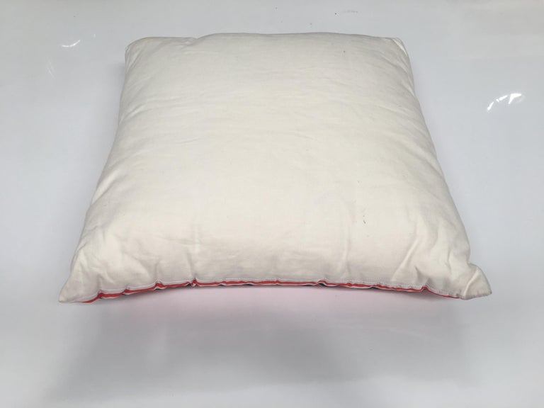 Mid-Century Modern Italian Vintage Souvenir Silk Scarf Throw Pillow, 1970s  For Sale at 1stDibs