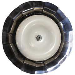 Mid-Century Modern Italian Wall Chrome Lamp by Enrico Tronconi, 1970s