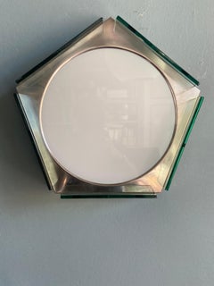 Lampe murale italienne moderne du milieu du siècle dernier avec verres colorés de "Veca". 1970