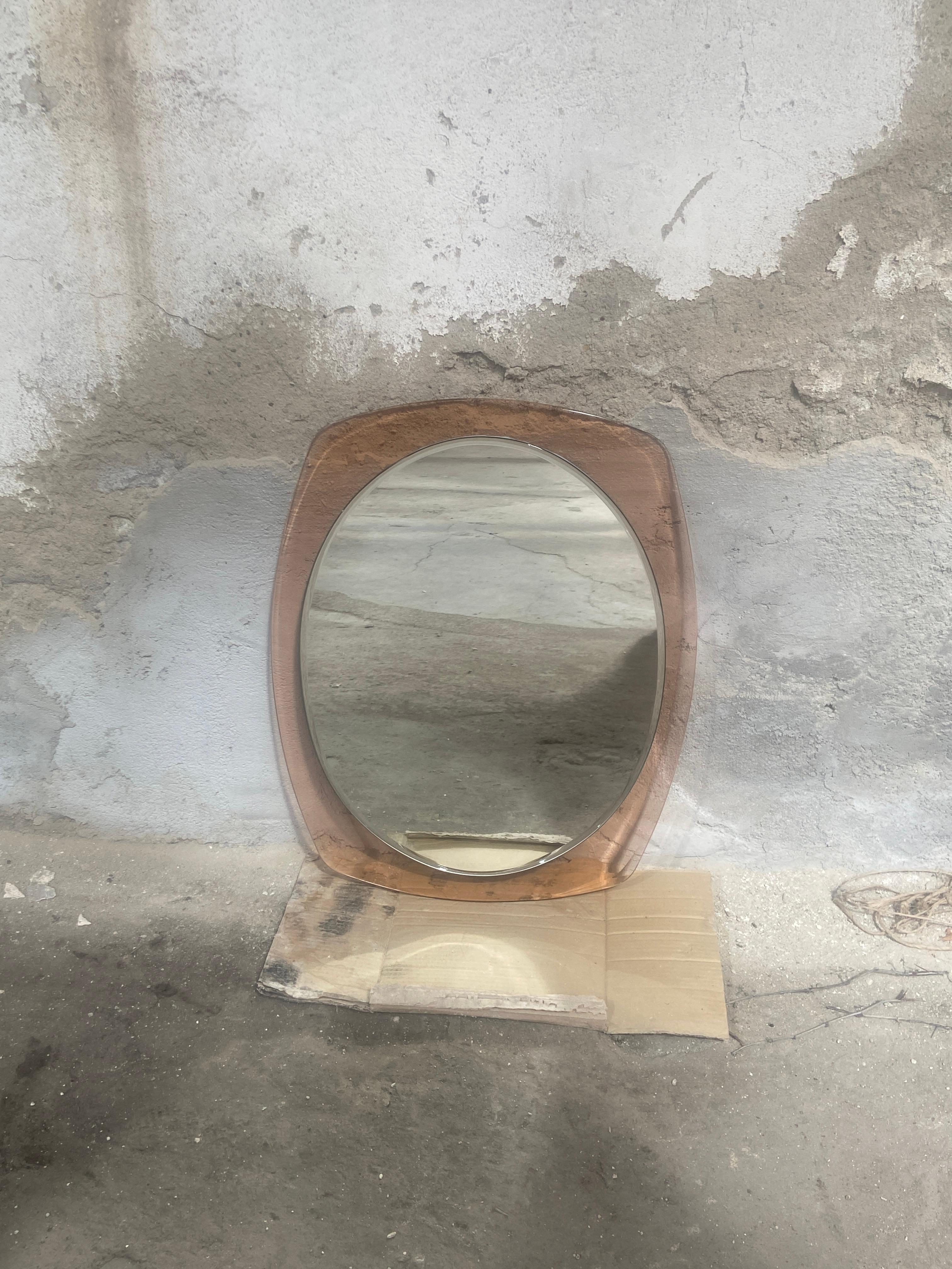 Mid-Century Modern Italian Wall Mirror by Veca. 1960s In Good Condition In Prato, IT