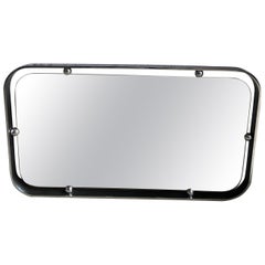 Mid-Century Modern Italian Wall Mirror with Chrome Metal Frame, 1970s
