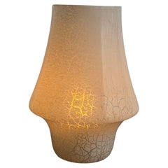 Mid-Century Modern Italian White Murano Glass Mushroom Table Lamp, 1960s