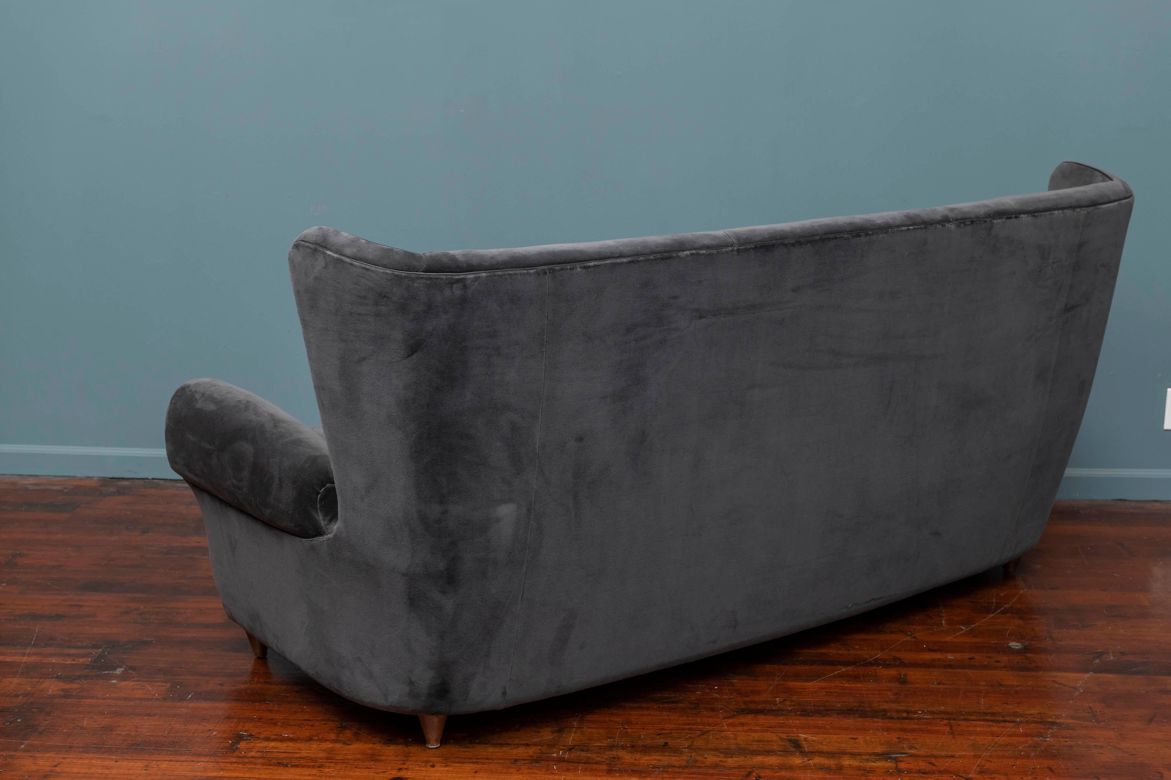 Mid-Century Modern Italian Wingback Sofa 3