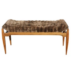 Mid-Century Modern Italian Wood Bench