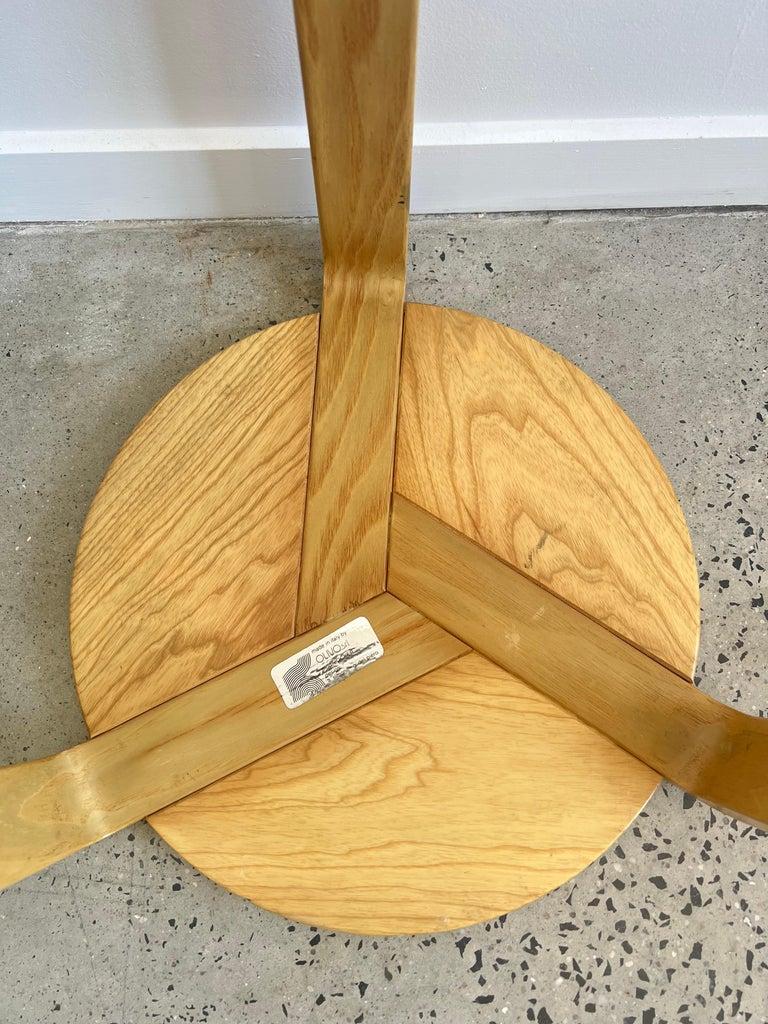 Noyer Tabouret en bois italien moderne du milieu du siècle par A.Simoni & G. Del Piero pour Olive S.R.L. en vente
