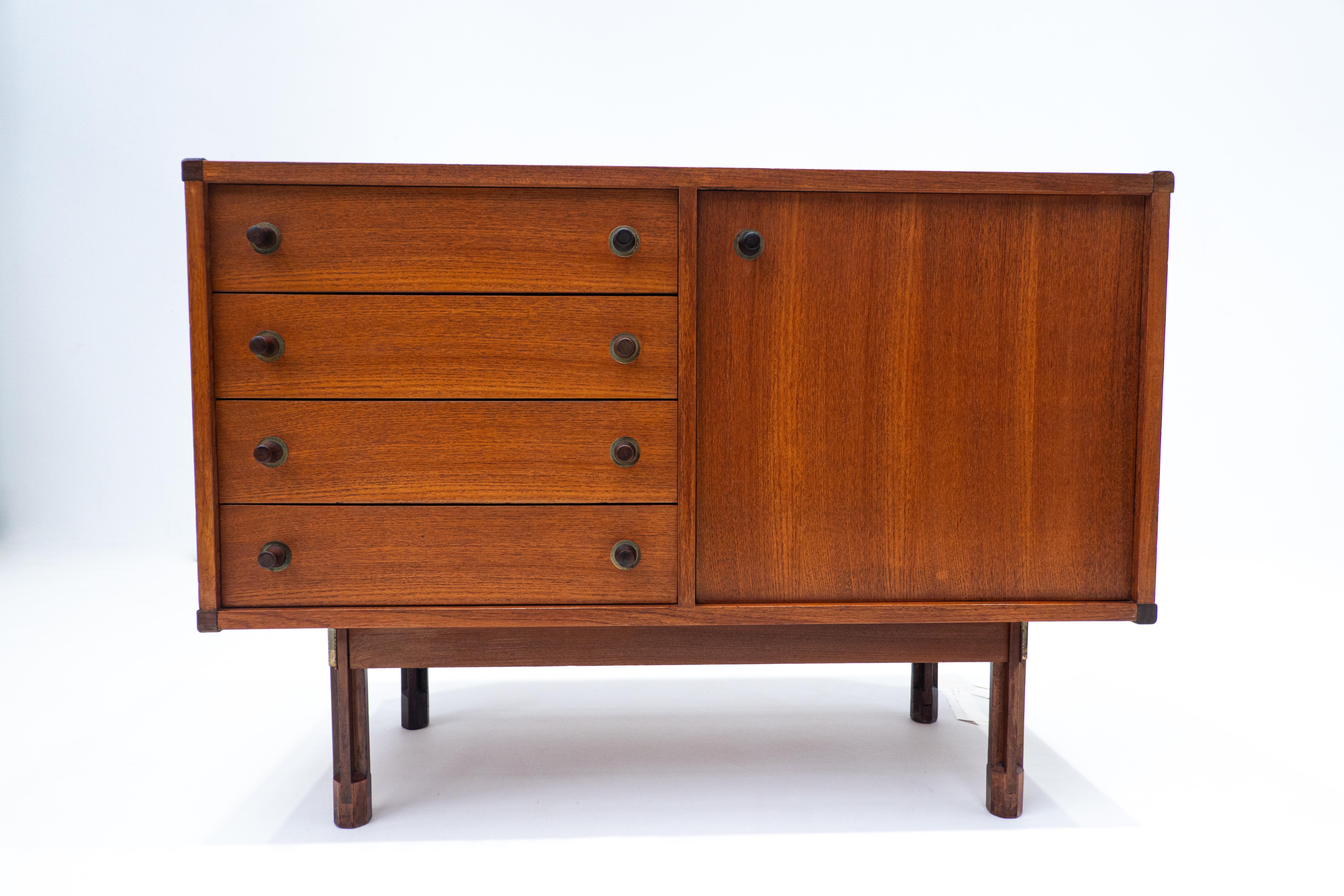 Mid-Century Modern Italian Wooden Chest of Drawers, 1960s 1