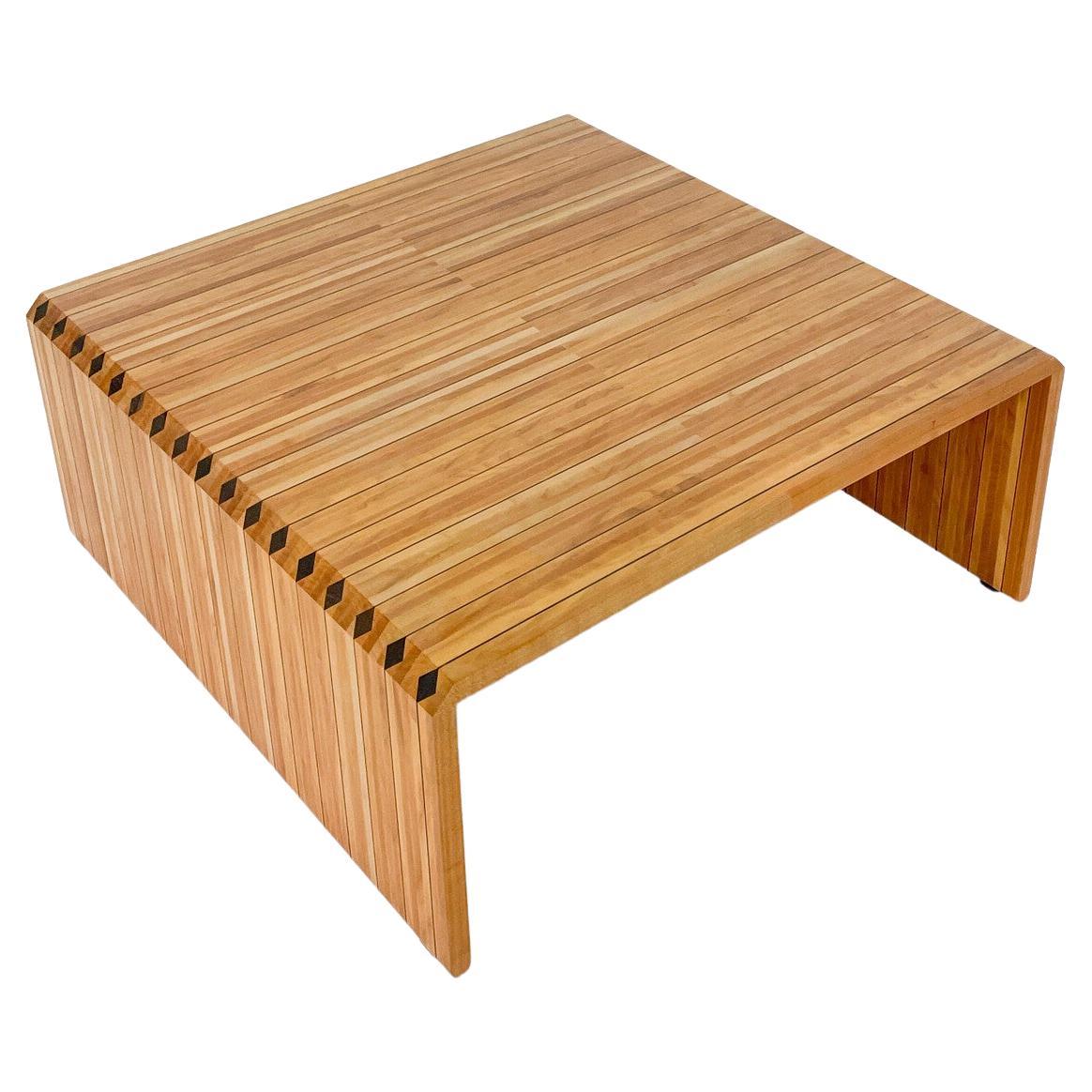 Table basse en bois italienne moderne du milieu du siècle, 1970