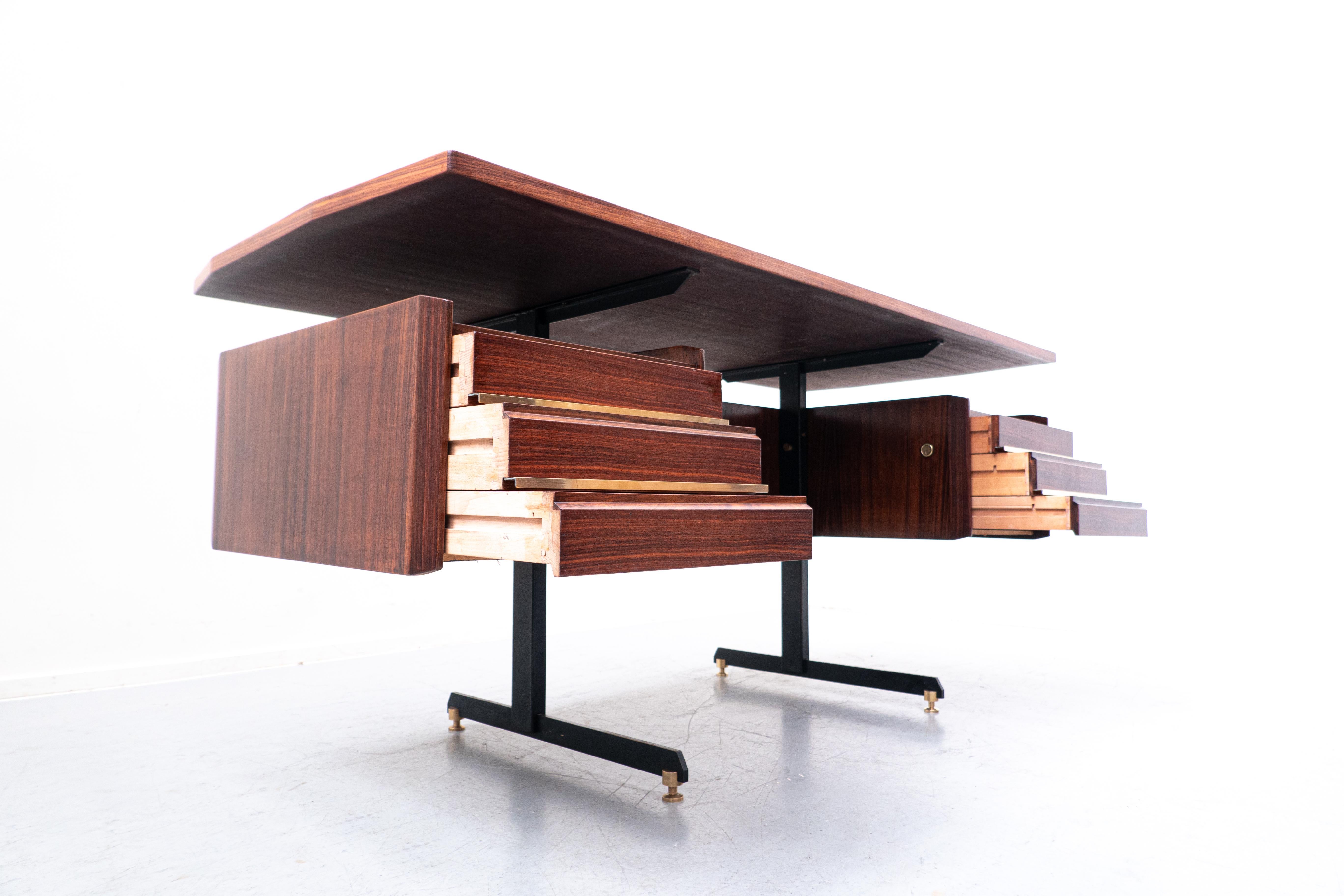Mid-Century Modern Italian Wooden Desk, 1960s 5