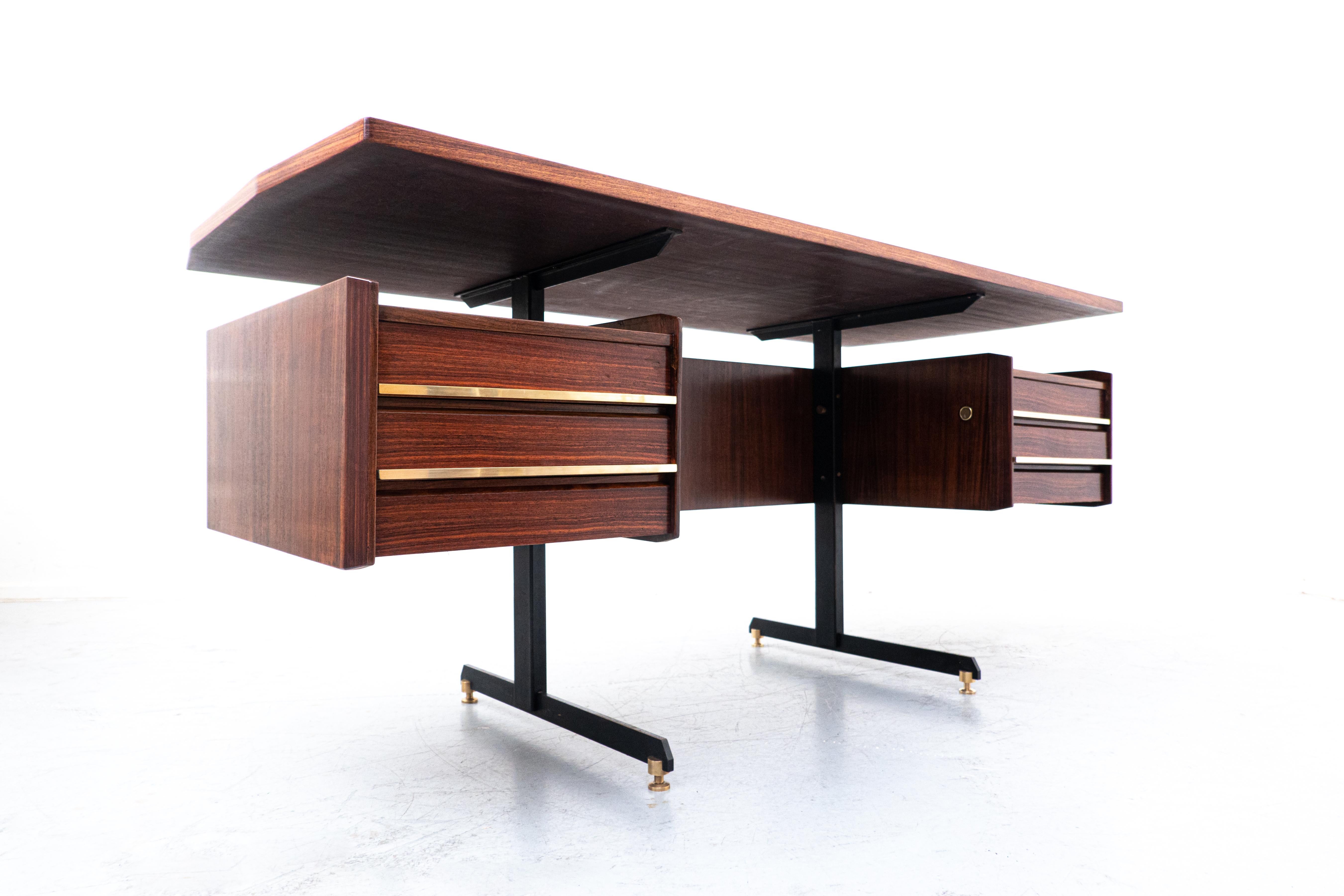 Mid-Century Modern Italian Wooden Desk, 1960s 6