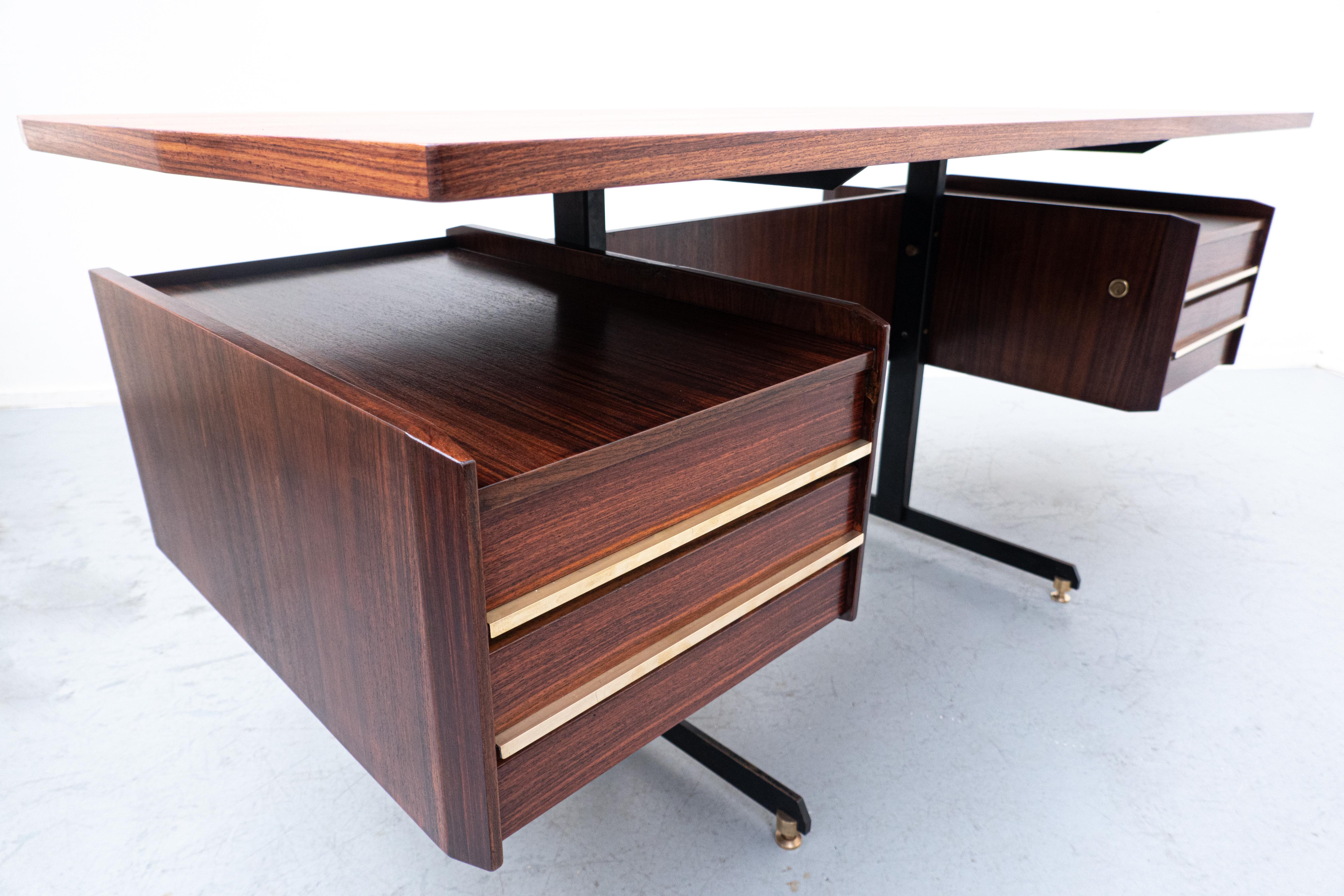 Mid-Century Modern Italian Wooden Desk, 1960s 8