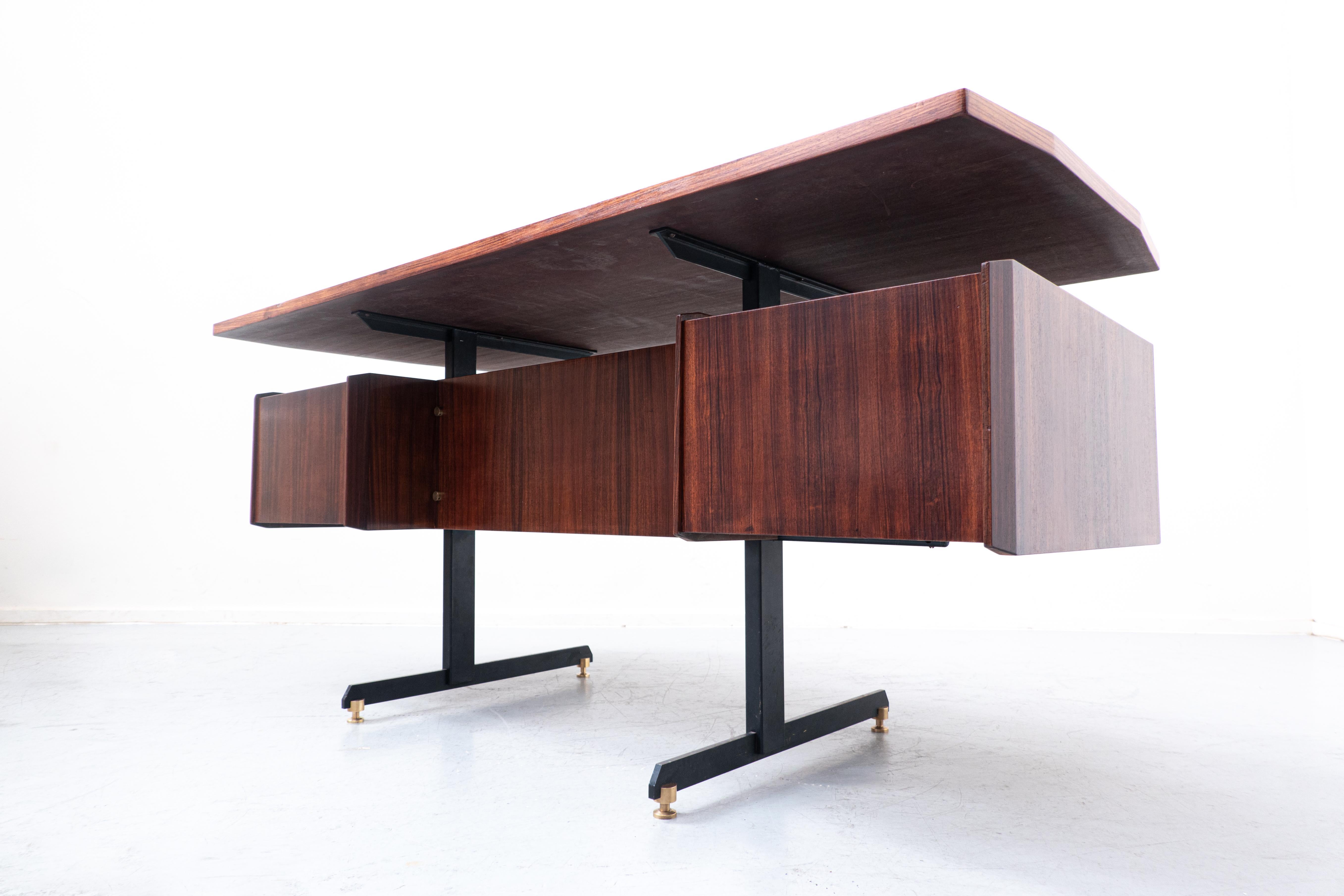 Mid-Century Modern Italian Wooden Desk, 1960s 9