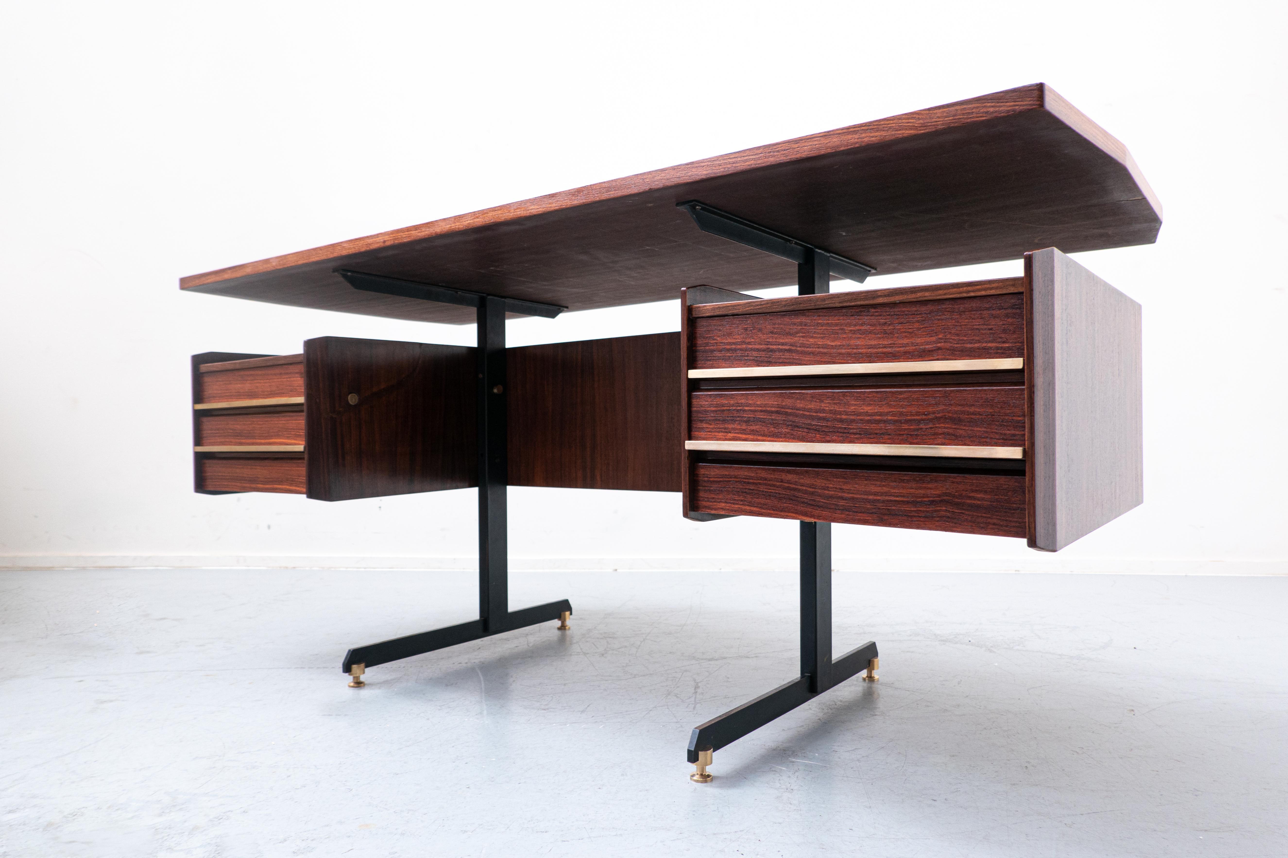 Mid-Century Modern Italian Wooden Desk, 1960s 11