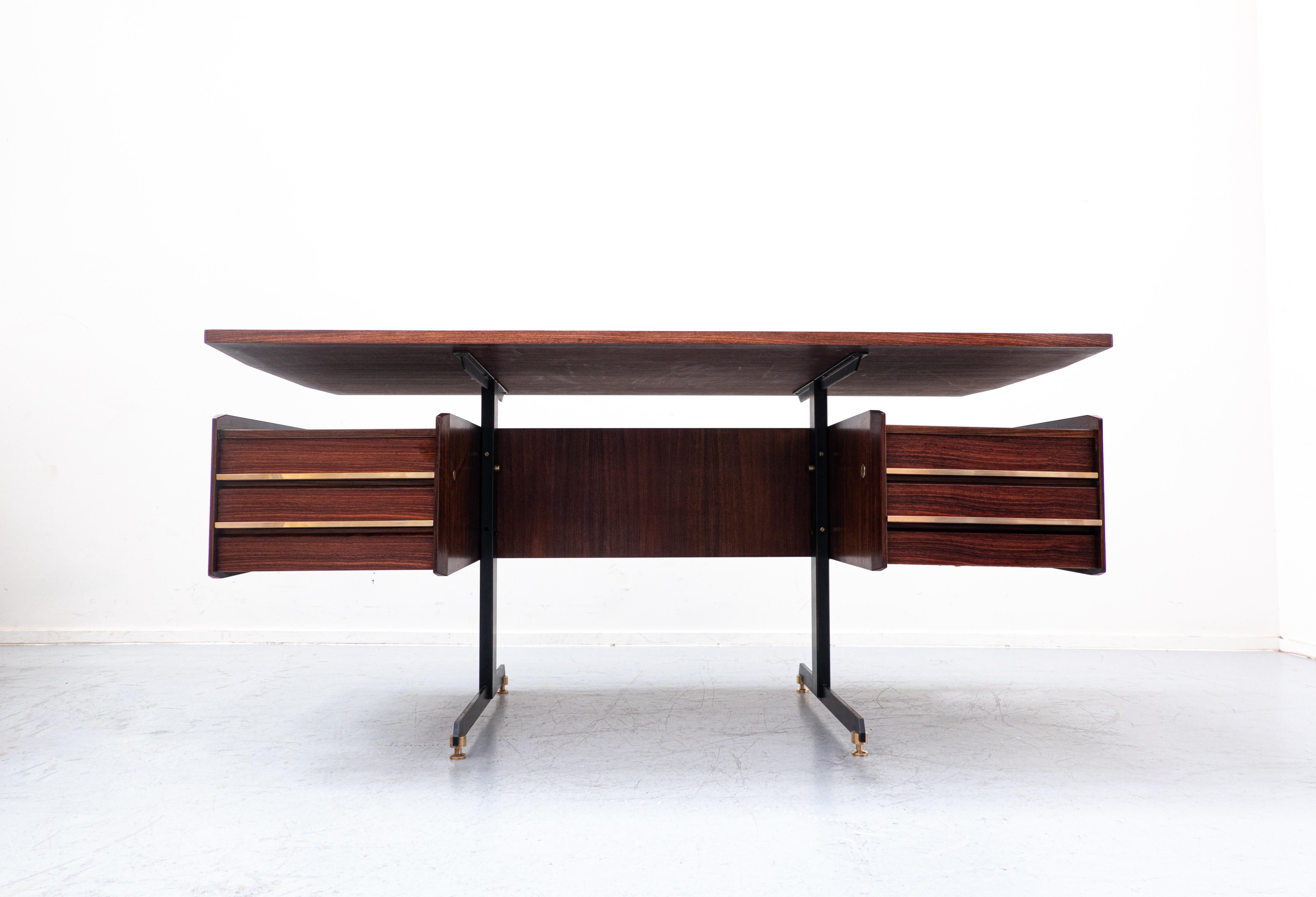 Mid-Century Modern Italian Wooden Desk, 1960s 14
