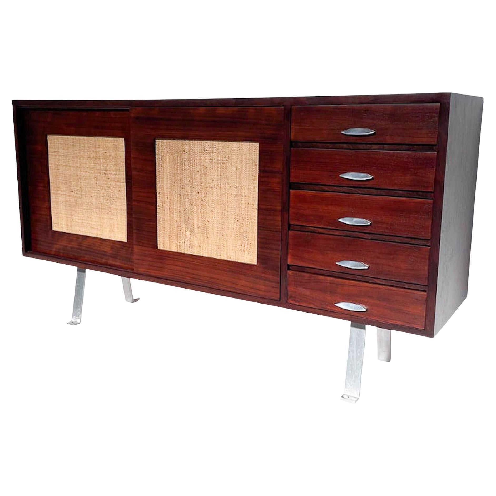Mid-Century Modern Italian Wooden Sideboard, 1960s For Sale