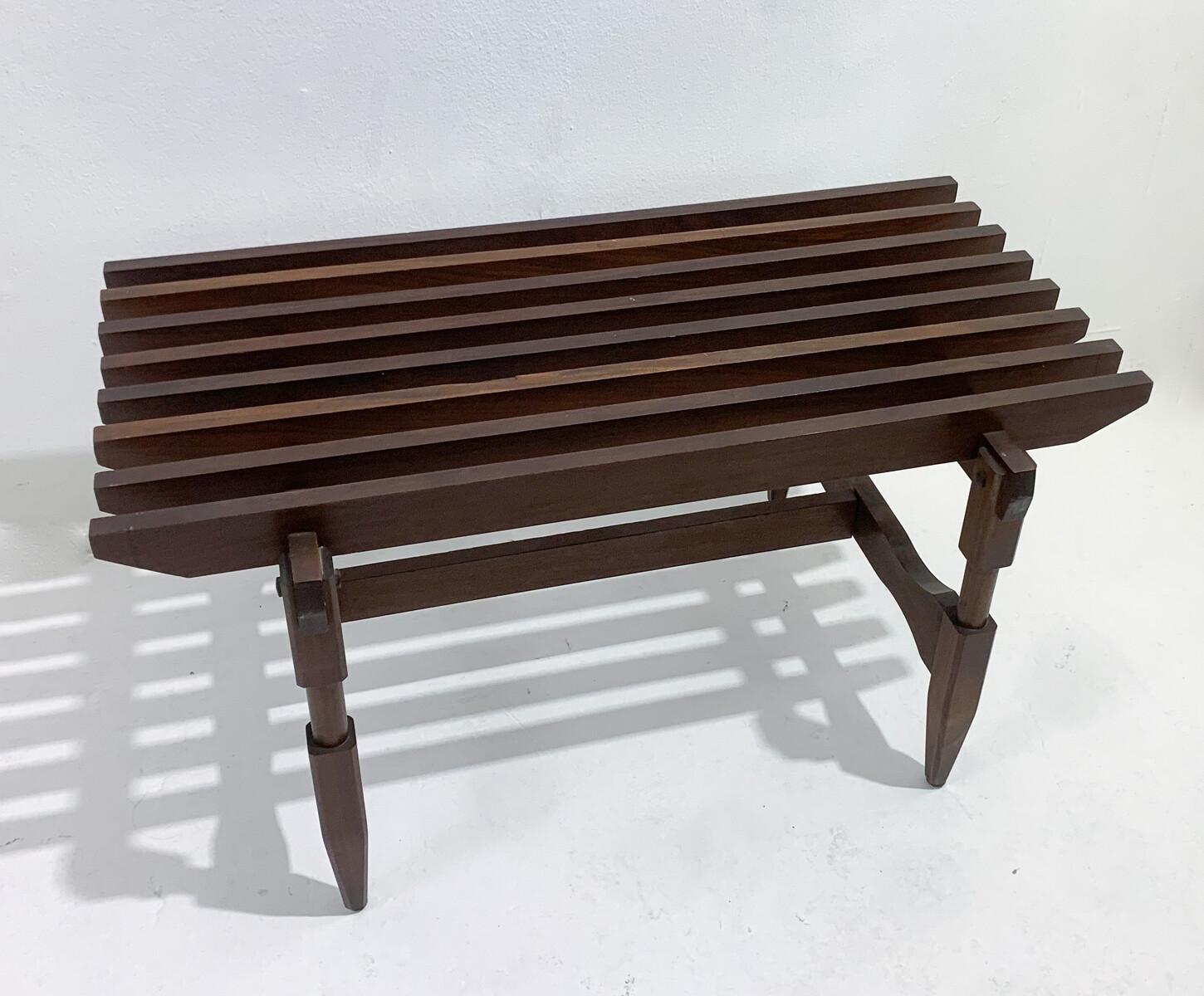 Mid-Century Modern Italian wooden stool, 1960s.