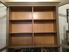 Mid-Century Modern Italian Wooden Vitrine with Drawers