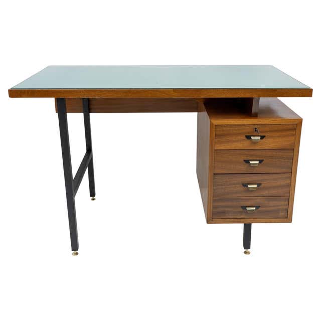 Craft Writing Style Vista of California Industrial Style Mid-Century Modern Desk For Sale ...