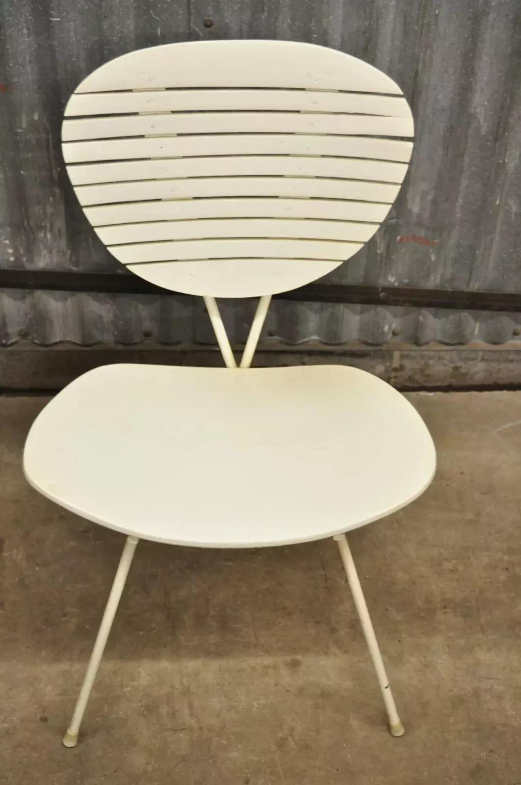 Mid Century Modern Italian Wrought Iron Hairpin Leg Bentwood Accent Side Chair im Angebot 2