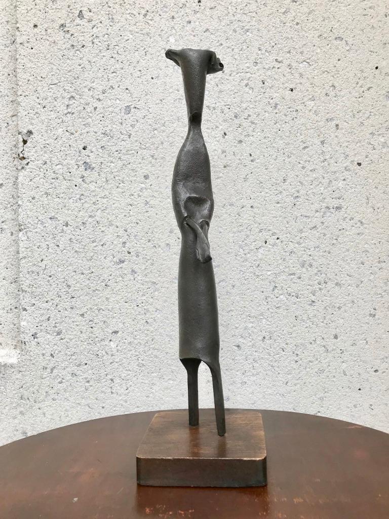 Mid-Century Modern Italian Wrought Iron Sculpture of a Nun 3