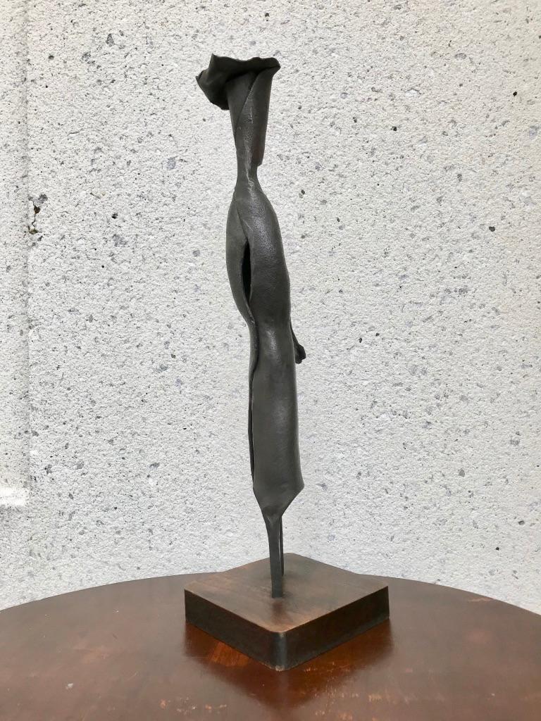 20th Century Mid-Century Modern Italian Wrought Iron Sculpture of a Nun