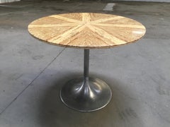 Mid-Century Modern Italian Yellow Persian Travertine Dining Table, 1970s