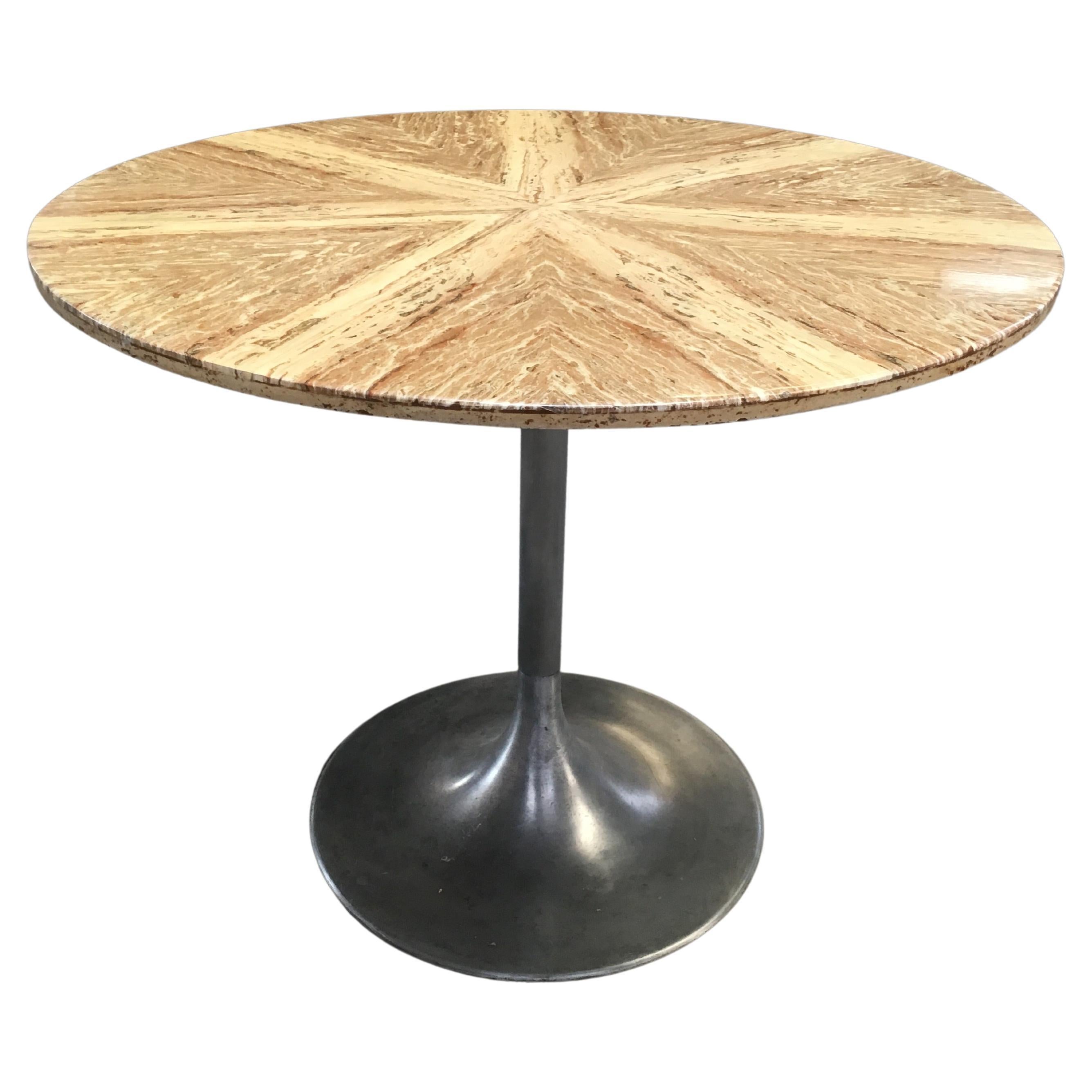 MidCentury Modern Italian Yellow Persian Travertine Dining Table