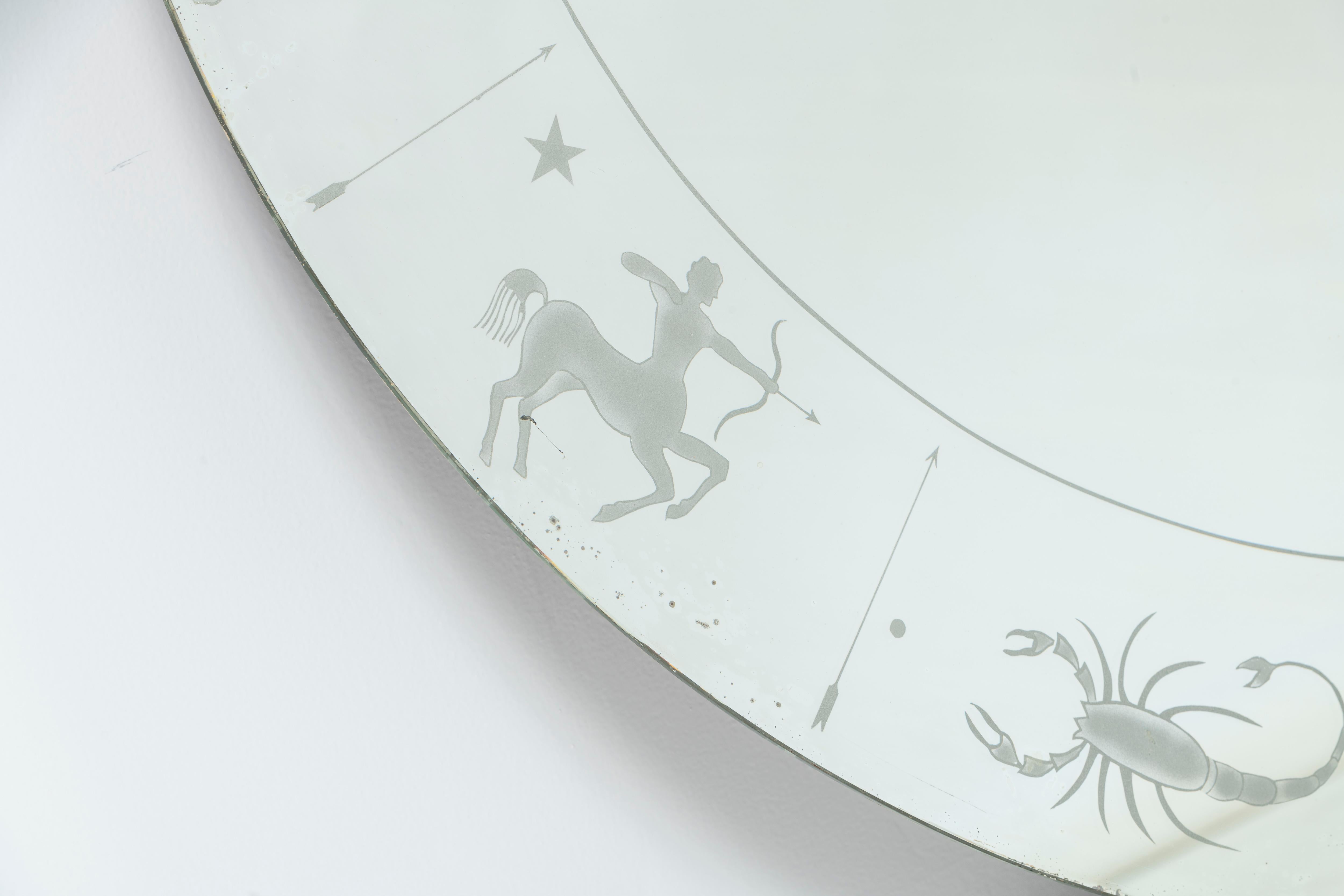 Mid-Century Modern Italian Zodiac Mirror 2