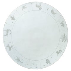 Vintage Mid-Century Modern Italian Zodiac Mirror