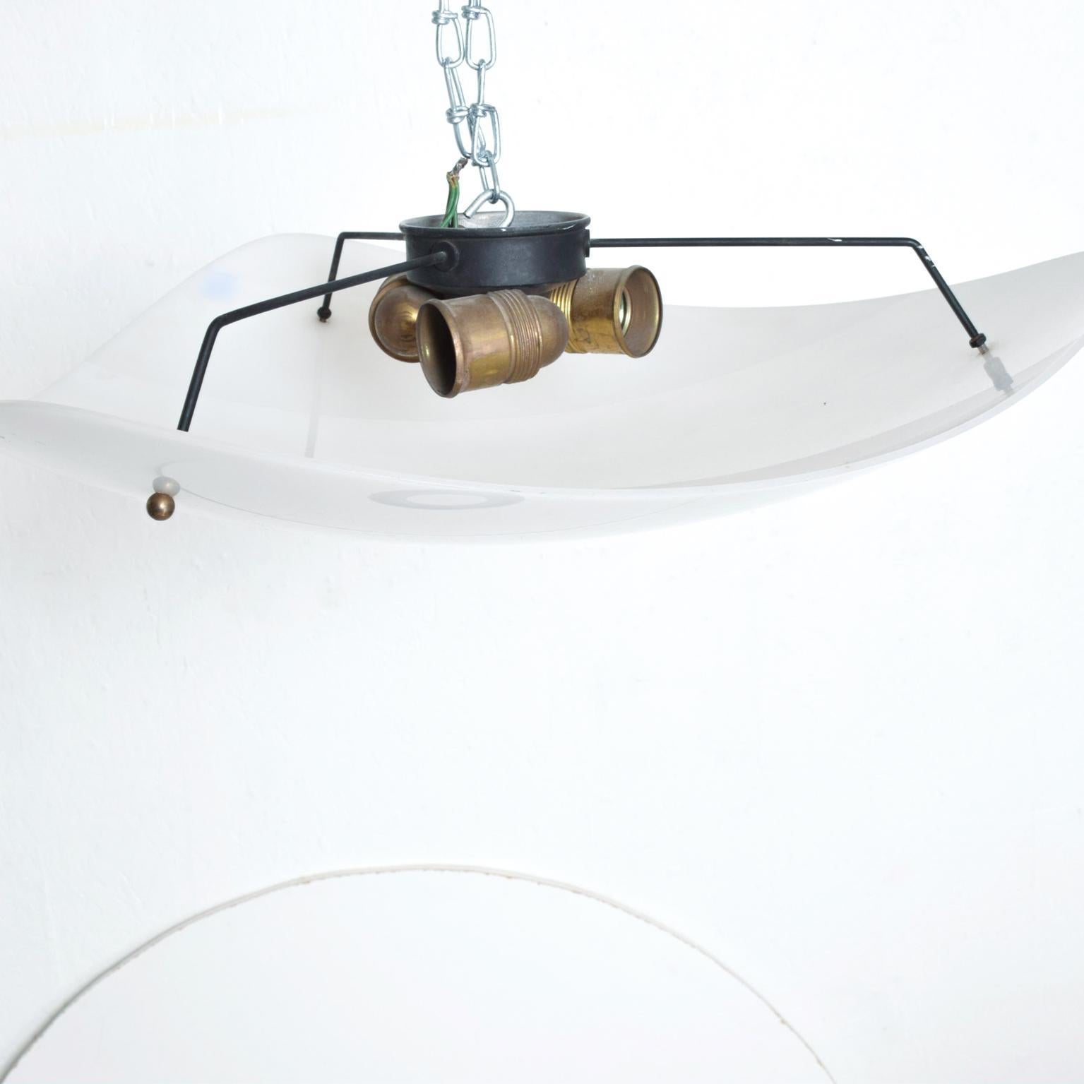 Mid-Century Modern Midcentury Modern Italy Hanging Candelabra Chandelier Pendant Italian Plexiglass
