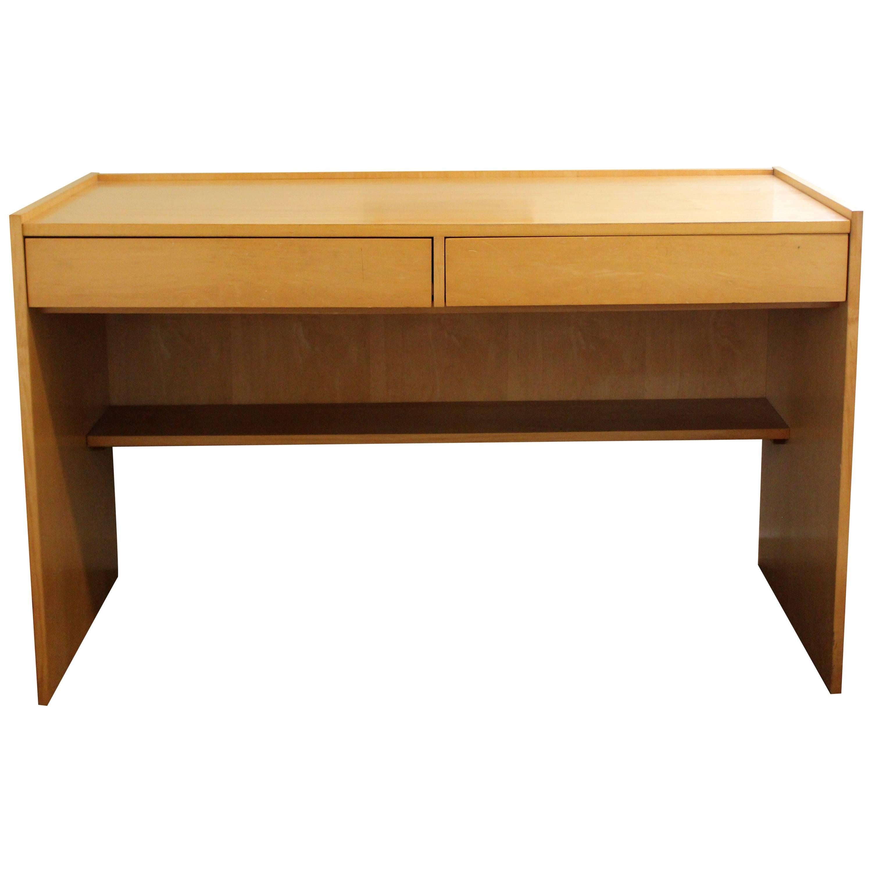 Mid-Century Modern Jack Cartwright for Founders Maple Desk Two-Drawer, 1960s