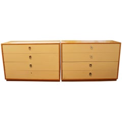 Mid-Century Modern Jack Cartwright for Founders Pair Maple Dressers, 1960s