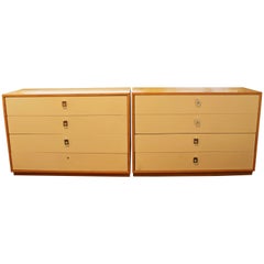 Mid-Century Modern Jack Cartwright for Founders Pair Maple Dressers, 1960s