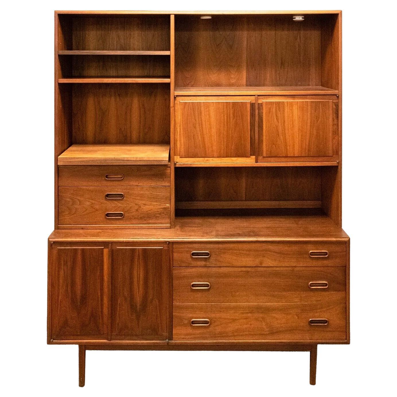 Mid-Century Modern Jack Cartwright for Founders Walnut 2 Piece Bookcase