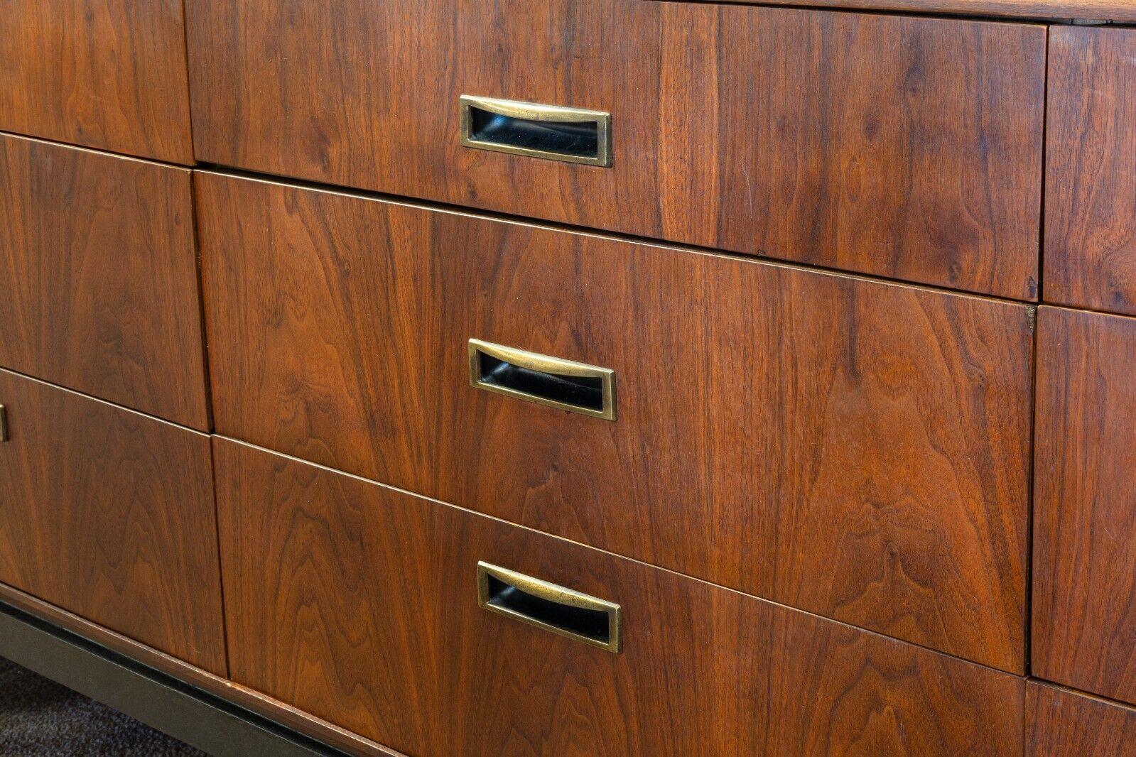 20th Century Mid-Century Modern Jack Cartwright Founders Credenza Dresser & Mirrors Set