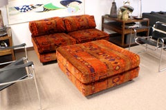Jack Lenor Larsen pour Baker Loveseat Settee & Ottoman - Moderne du milieu du siècle dernier